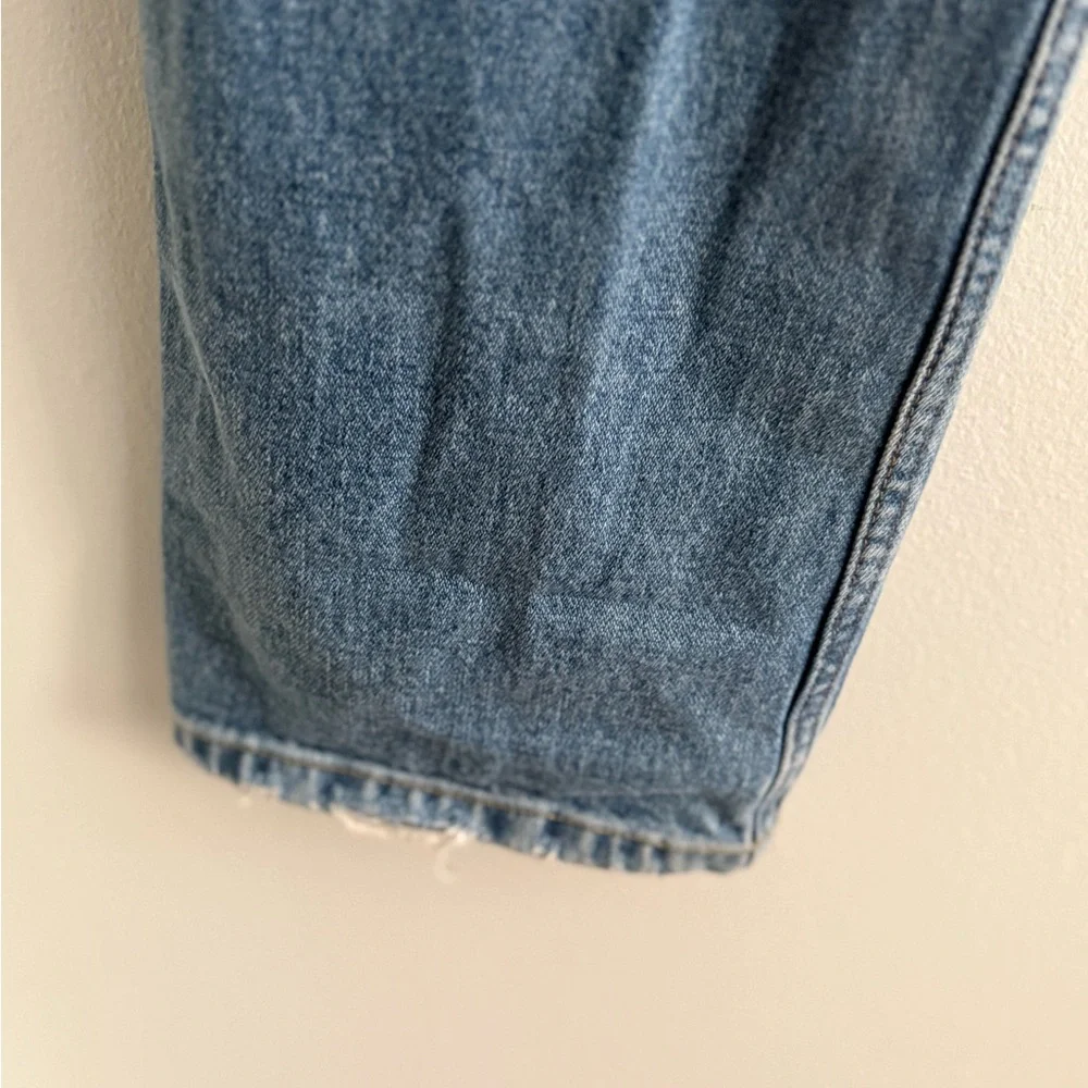 RE/DONE 90s High Rise Straight Jeans Distressed Knee Vintage Wash Denim Size 27 - Picture 7 of 13